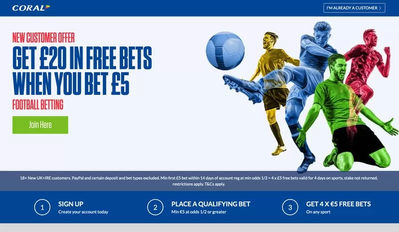 Coral's Free Bet Offer