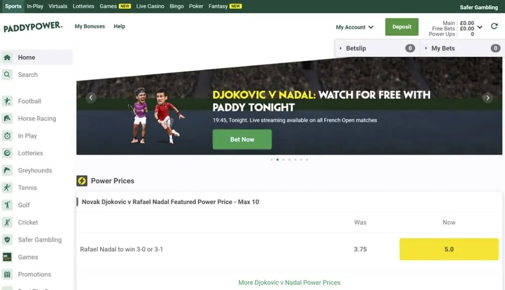 Your Paddy Power Account